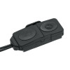 Double switch with quick assembly - black [WADSN]